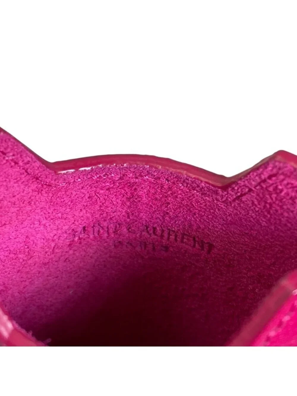 Saint Laurent Card Case Business Holder Regular Era Leather Pink Feminine - Picture 7 of 9